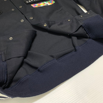【中古品】【メンズ】 UNIFOAM EXEPERIMENT ユニフォーム エクスペリメント STADIUM BLOUSON UE-190000 スタジアム ブルゾン アウター スタジャン 142-260927-ko-17-teih サイズ：1 カラー：ネイビー 万代Net店