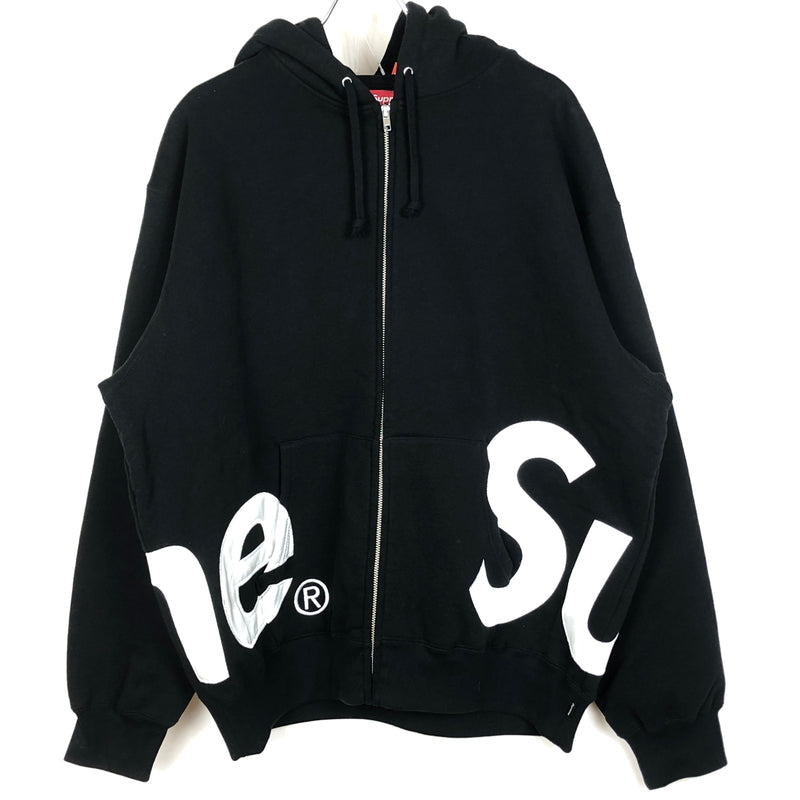 【中古品】【メンズ】 SUPREME シュプリーム 25SS BIG LOGO ZIP UP HOODED SWEATSHIRT "BLACK" 2025年春夏 ロゴ ジップ アップ フーディ スウェット シャツ プルーオーバーパーカー 149-260925-sa-11-teih サイズ：L カラー：ブラック 万代Net店