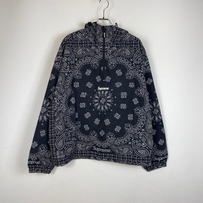 【中古品】【メンズ】 Supreme シュプリーム 26SS REFLECTIVE BANDANA ANORAK BLACK リフレクティブ バンダナ アノラック ブラック アウター 149-260928-ss-09-teih サイズ：L カラー：ブラック系 万代Net店