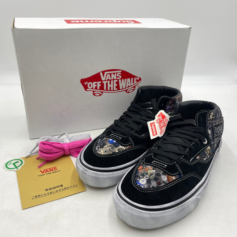 【中古美品】【メンズ】 SUPREME シュプリーム × MIKE KELLEY マイクケリー × VANS バンズ トリプルコラボ 26SS HALF CAB "BLACK" VN00112HBLU ハーフ キャブ スニーカー 靴 149-260926-yo-07-teih サイズ：27.5cm カラー：ブラック 万代Net店