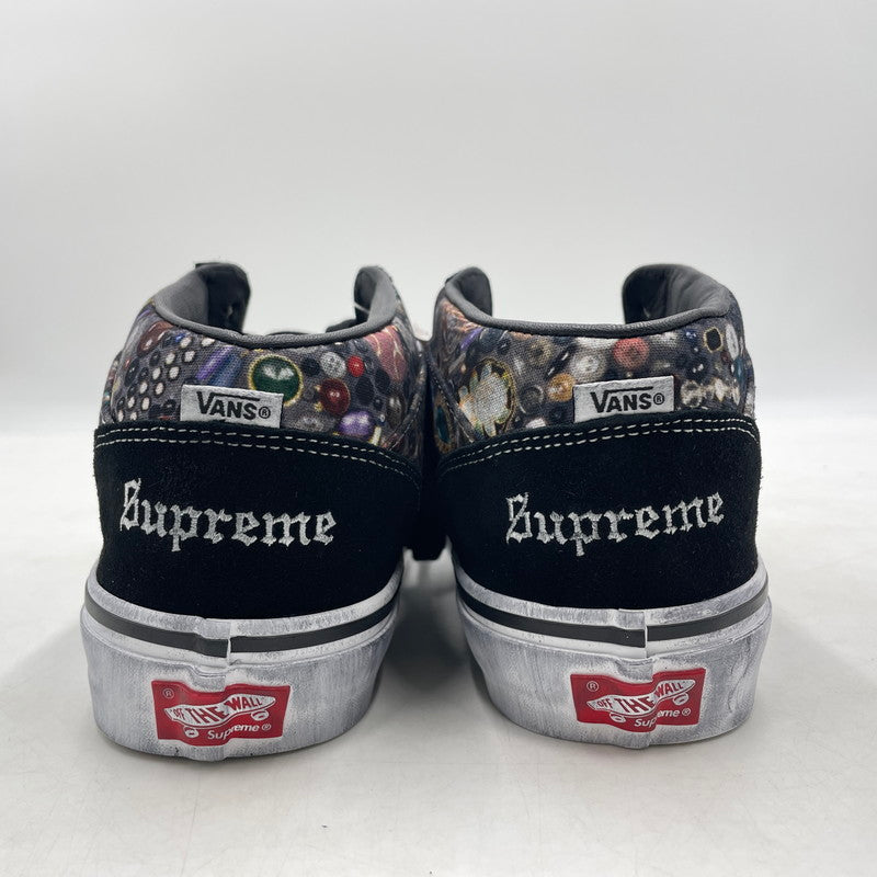 【中古美品】【メンズ】 SUPREME シュプリーム × MIKE KELLEY マイクケリー × VANS バンズ トリプルコラボ 26SS HALF CAB "BLACK" VN00112HBLU ハーフ キャブ スニーカー 靴 149-260926-yo-07-teih サイズ：27.5cm カラー：ブラック 万代Net店