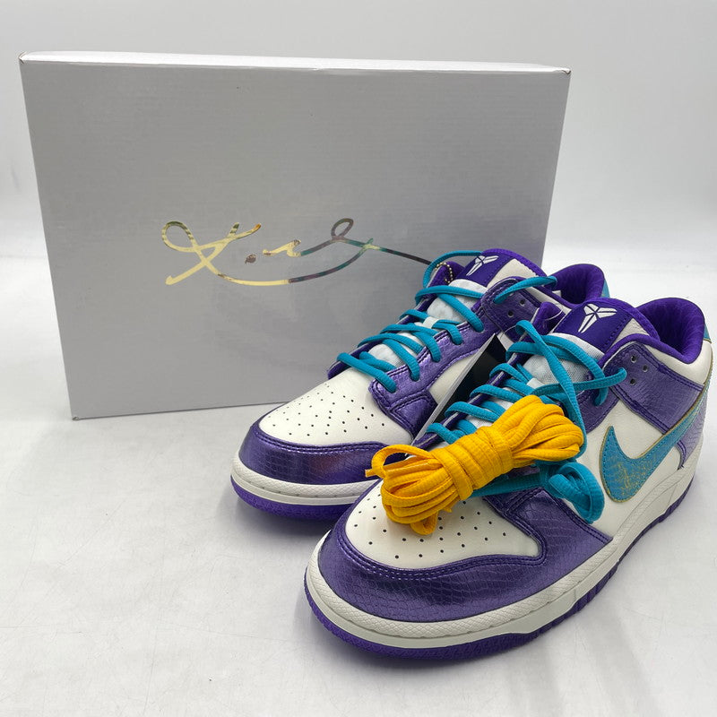 【中古品】【メンズ】 KOBE BRYANT コービー・ブライアント× NIKE ナイキ 別注コラボ DUNK LOW PROTRO DRAFT PACK "CHARLOTT" IM0586-500 ダンクロー プロトロ スニーカー 靴 160-260926-yo-10-teih サイズ：28.5cm カラー：パープル 万代Net店
