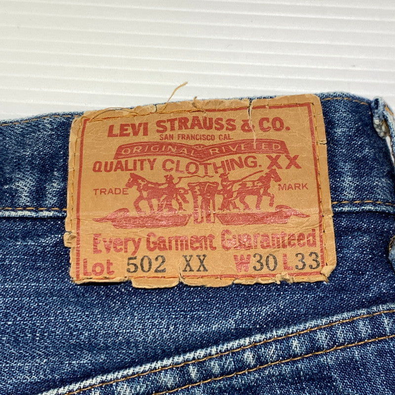 【現状渡し品】【メンズ】 Levi’s リーバイス 502XX DENIM PANTS デニムパンツ ボトムス ジーンズ ボタン裏刻印 J22 復刻 156-260927-ko-28-teih サイズ：W30L33 カラー：インディゴ 万代Net店