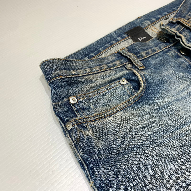 【現状渡し品】【メンズ】 DIOR HOMME ディオール・オム WASHED DENIM PANTS ウォッシュド デニムパンツ ボトムス ジーンズ 152-260927-ko-27-teih サイズ：30 カラー：インディゴ 万代Net店