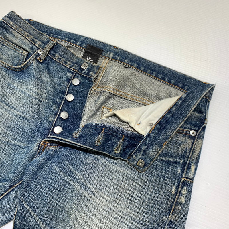 【現状渡し品】【メンズ】 DIOR HOMME ディオール・オム WASHED DENIM PANTS ウォッシュド デニムパンツ ボトムス ジーンズ 152-260927-ko-27-teih サイズ：30 カラー：インディゴ 万代Net店