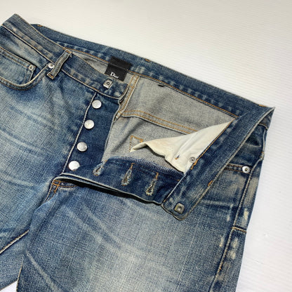 【現状渡し品】【メンズ】 DIOR HOMME ディオール・オム WASHED DENIM PANTS ウォッシュド デニムパンツ ボトムス ジーンズ 152-260927-ko-27-teih サイズ：30 カラー：インディゴ 万代Net店