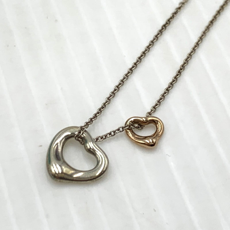 【中古品】【レディース】 TIFFANY&CO. ティファニー DOUBLE OPEN HEART ダブル オープンハート アクセサリー ネックレス Ag925 182-260926-ko-16-teih カラー：シルバー 万代Net店