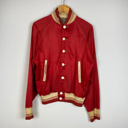 【現状渡し品】【メンズ】 BRESLER ブレスラー SATIN L/S JACKET サテン ロングスリーブ ジャケット 長袖アウター 145-260928-ss-07-teih サイズ：不明 カラー：レッド 万代Net店