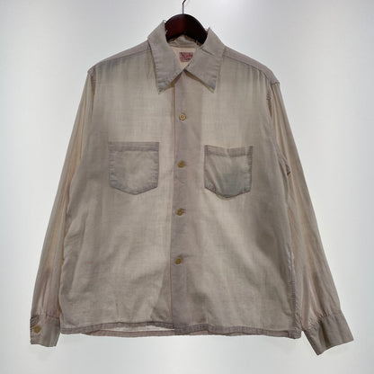 【現状渡し品】【メンズ】 Essley エスリー SANFORIZED L/S SHIRT サンフォライズド ロングスリーブシャツ 長袖トップス 145-260928-ss-06-teih サイズ：M　※破れあり カラー：ホワイト 万代Net店