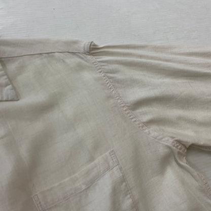【現状渡し品】【メンズ】 Essley エスリー SANFORIZED L/S SHIRT サンフォライズド ロングスリーブシャツ 長袖トップス 145-260928-ss-06-teih サイズ：M　※破れあり カラー：ホワイト 万代Net店