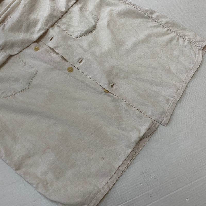【現状渡し品】【メンズ】 Essley エスリー SANFORIZED L/S SHIRT サンフォライズド ロングスリーブシャツ 長袖トップス 145-260928-ss-06-teih サイズ：M　※破れあり カラー：ホワイト 万代Net店
