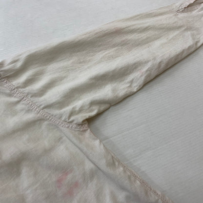 【現状渡し品】【メンズ】 Essley エスリー SANFORIZED L/S SHIRT サンフォライズド ロングスリーブシャツ 長袖トップス 145-260928-ss-06-teih サイズ：M　※破れあり カラー：ホワイト 万代Net店