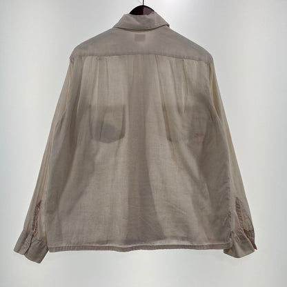 【現状渡し品】【メンズ】 Essley エスリー SANFORIZED L/S SHIRT サンフォライズド ロングスリーブシャツ 長袖トップス 145-260928-ss-06-teih サイズ：M　※破れあり カラー：ホワイト 万代Net店