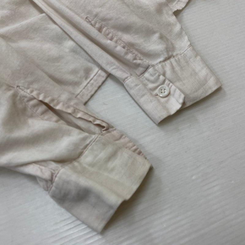 【現状渡し品】【メンズ】 Essley エスリー SANFORIZED L/S SHIRT サンフォライズド ロングスリーブシャツ 長袖トップス 145-260928-ss-06-teih サイズ：M　※破れあり カラー：ホワイト 万代Net店