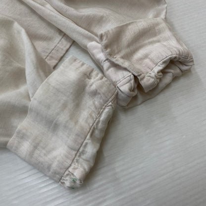【現状渡し品】【メンズ】 Essley エスリー SANFORIZED L/S SHIRT サンフォライズド ロングスリーブシャツ 長袖トップス 145-260928-ss-06-teih サイズ：M　※破れあり カラー：ホワイト 万代Net店
