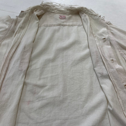 【現状渡し品】【メンズ】 Essley エスリー SANFORIZED L/S SHIRT サンフォライズド ロングスリーブシャツ 長袖トップス 145-260928-ss-06-teih サイズ：M　※破れあり カラー：ホワイト 万代Net店