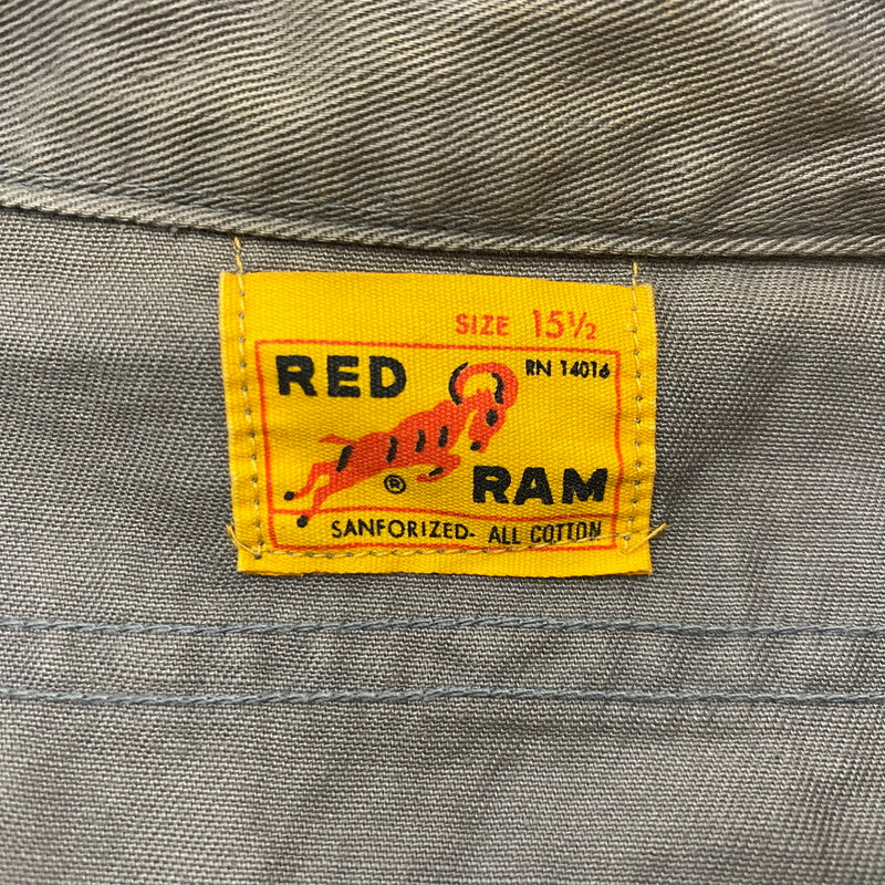 【中古品】【メンズ】 RED RAM レッドラム 50‘s S WORK L/S SHIRT 50年代 ワーク ロングスリーブ シャツ 長袖トップス 145-260928-ss-05-teih サイズ：15H カラー：グレー 万代Net店
