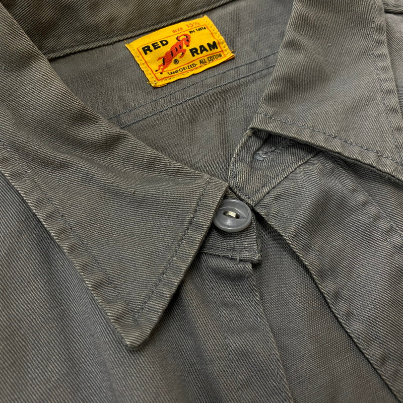 【中古品】【メンズ】 RED RAM レッドラム 50‘s S WORK L/S SHIRT 50年代 ワーク ロングスリーブ シャツ 長袖トップス 145-260928-ss-05-teih サイズ：15H カラー：グレー 万代Net店