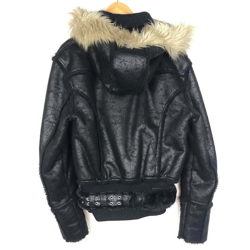 【中古品】【メンズ】 RACER WORLD WIDE レーサー ワールド ワイルド SHEEP SKIN JACKET シープスキン ジャケット アウター 141-260925-sa-01-teih サイズ：M カラー：ブラック 万代Net店