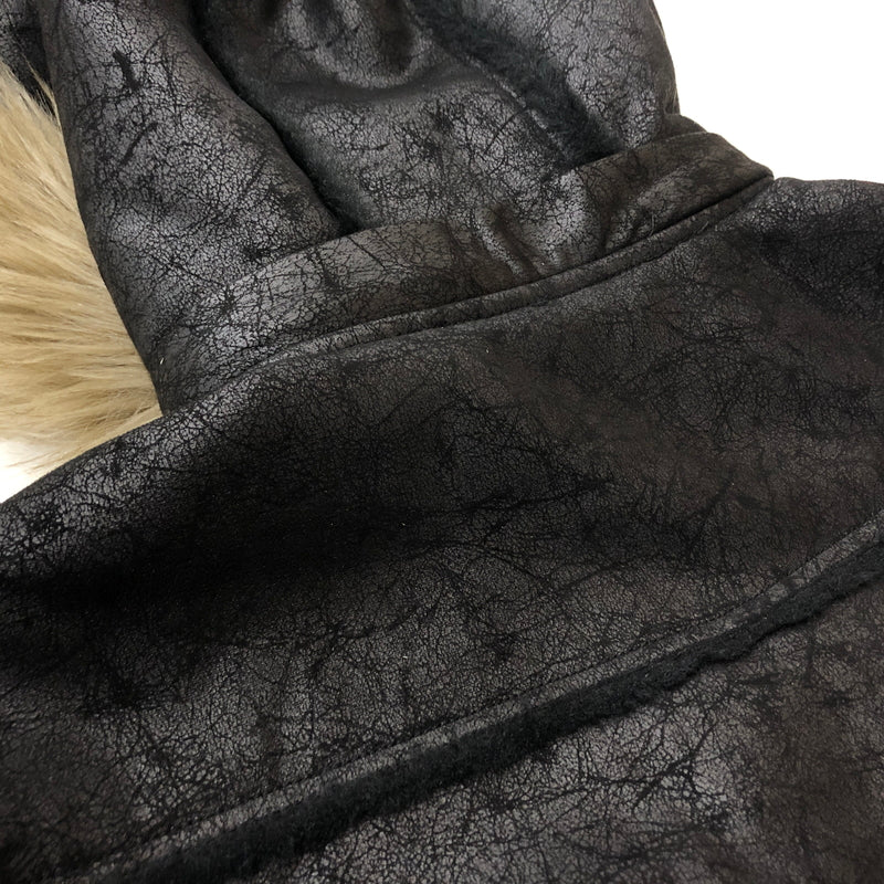 【中古品】【メンズ】 RACER WORLD WIDE レーサー ワールド ワイルド SHEEP SKIN JACKET シープスキン ジャケット アウター 141-260925-sa-01-teih サイズ：M カラー：ブラック 万代Net店