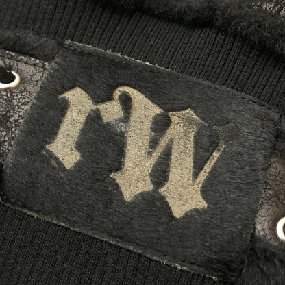【中古品】【メンズ】 RACER WORLD WIDE レーサー ワールド ワイルド SHEEP SKIN JACKET シープスキン ジャケット アウター 141-260925-sa-01-teih サイズ：M カラー：ブラック 万代Net店