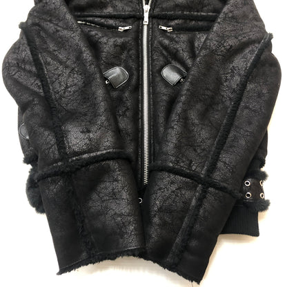 【中古品】【メンズ】 RACER WORLD WIDE レーサー ワールド ワイルド SHEEP SKIN JACKET シープスキン ジャケット アウター 141-260925-sa-01-teih サイズ：M カラー：ブラック 万代Net店