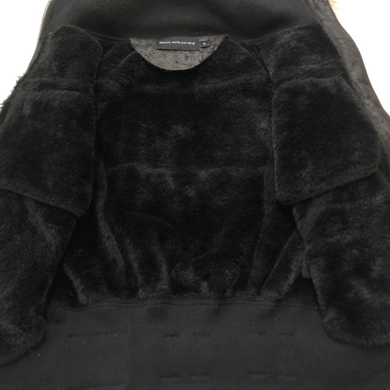 【中古品】【メンズ】 RACER WORLD WIDE レーサー ワールド ワイルド SHEEP SKIN JACKET シープスキン ジャケット アウター 141-260925-sa-01-teih サイズ：M カラー：ブラック 万代Net店
