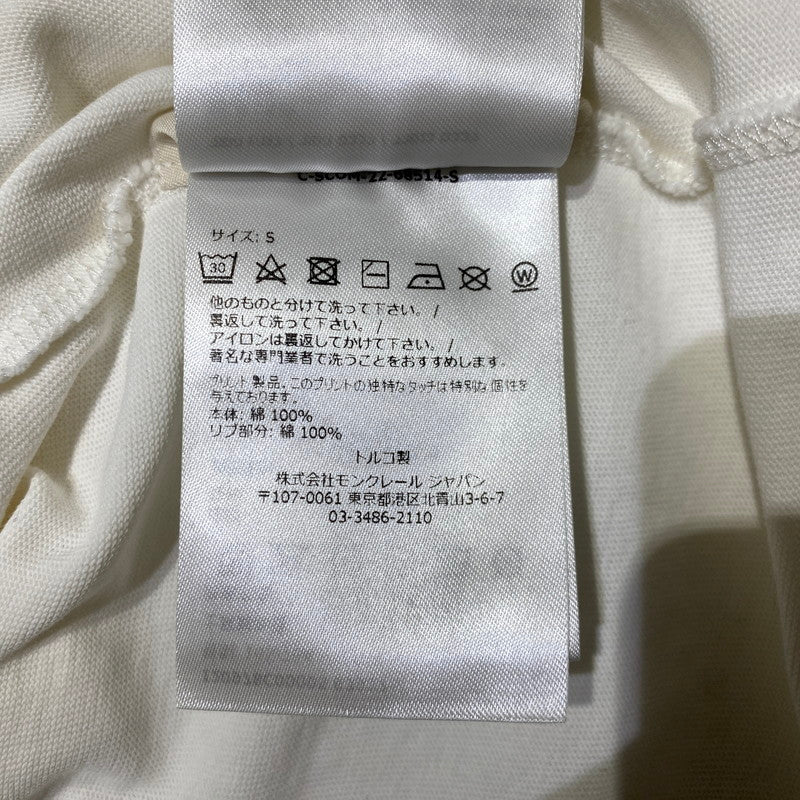 【中古品】【メンズ】 Moncler モンクレール 3D GRENOBLE S/S T-SHIRT I20978C00005 83927 立体ロゴ グルノーブル ショートスリーブTシャツ 半袖トップス 141-260928-ss-01-teih サイズ：S/※襟周り、他汚れ有 カラー：ホワイト 万代Net店