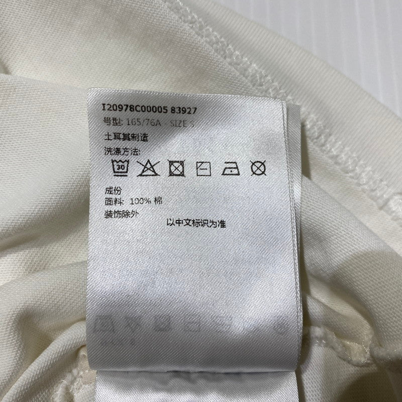 【中古品】【メンズ】 Moncler モンクレール 3D GRENOBLE S/S T-SHIRT I20978C00005 83927 立体ロゴ グルノーブル ショートスリーブTシャツ 半袖トップス 141-260928-ss-01-teih サイズ：S/※襟周り、他汚れ有 カラー：ホワイト 万代Net店