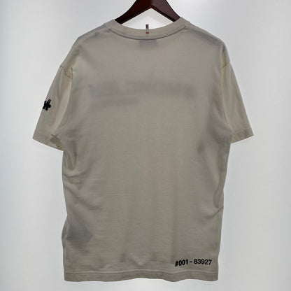 【中古品】【メンズ】 Moncler モンクレール 3D GRENOBLE S/S T-SHIRT I20978C00005 83927 立体ロゴ グルノーブル ショートスリーブTシャツ 半袖トップス 141-260928-ss-01-teih サイズ：S/※襟周り、他汚れ有 カラー：ホワイト 万代Net店