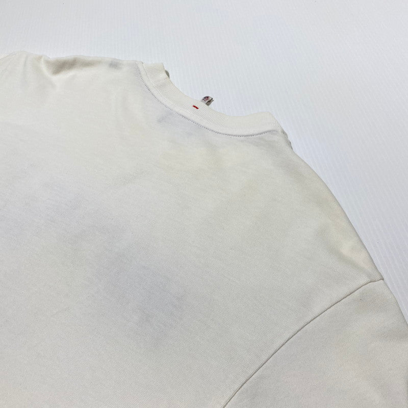 【中古品】【メンズ】 Moncler モンクレール 3D GRENOBLE S/S T-SHIRT I20978C00005 83927 立体ロゴ グルノーブル ショートスリーブTシャツ 半袖トップス 141-260928-ss-01-teih サイズ：S/※襟周り、他汚れ有 カラー：ホワイト 万代Net店