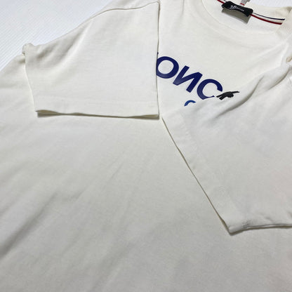【中古品】【メンズ】 Moncler モンクレール 3D GRENOBLE S/S T-SHIRT I20978C00005 83927 立体ロゴ グルノーブル ショートスリーブTシャツ 半袖トップス 141-260928-ss-01-teih サイズ：S/※襟周り、他汚れ有 カラー：ホワイト 万代Net店
