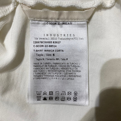 【中古品】【メンズ】 Moncler モンクレール 3D GRENOBLE S/S T-SHIRT I20978C00005 83927 立体ロゴ グルノーブル ショートスリーブTシャツ 半袖トップス 141-260928-ss-01-teih サイズ：S/※襟周り、他汚れ有 カラー：ホワイト 万代Net店