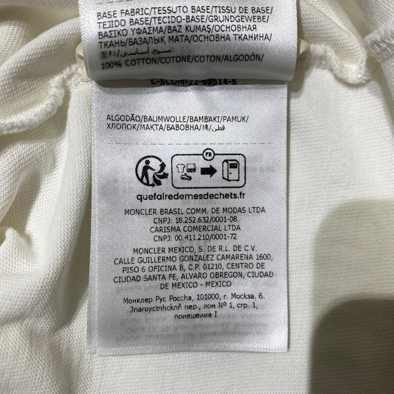 【中古品】【メンズ】 Moncler モンクレール 3D GRENOBLE S/S T-SHIRT I20978C00005 83927 立体ロゴ グルノーブル ショートスリーブTシャツ 半袖トップス 141-260928-ss-01-teih サイズ：S/※襟周り、他汚れ有 カラー：ホワイト 万代Net店