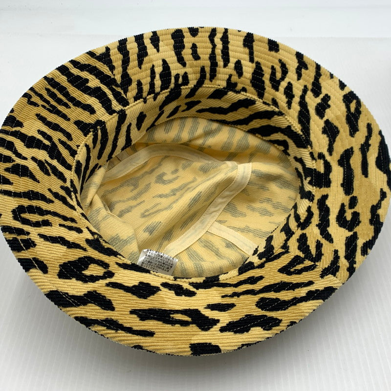 【中古品】【メンズ】 WACKO MARIA ワコマリア LEOPARD BUCKET HAT レオパード バケットハット 帽子 コーデュロイ 185-260926-ko-09-teih サイズ：L カラー：ベージュ系 万代Net店