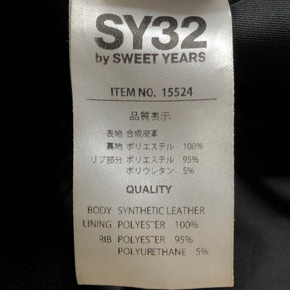 【中古品】【メンズ】 Y32 BY SWEET YEARS エスワイサーティトゥ バイ スウィートイヤーズ FAKE LEATHER ZIP HOODIE 15524 フェイク レザー ジップ フーディ アウター 141-260925-sa-04-teih サイズ：M カラー：ブラック 万代Net店