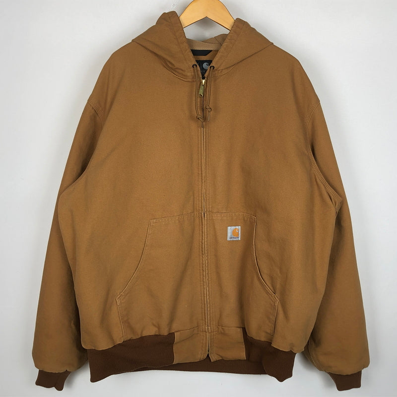【中古品】【メンズ】 CARHARTT カーハート DUCK ACTIVE JACKET J131-BRN ダンク アクティブ ジャケット アウター 145-260925-sa-13-teih サイズ：XL カラー：ブラウン 万代Net店