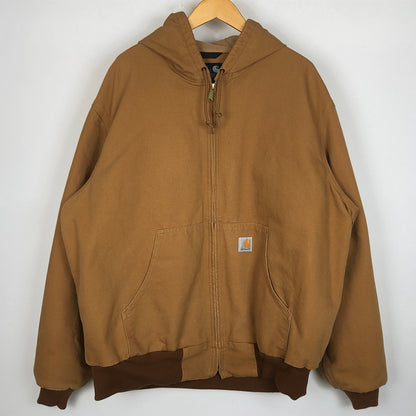 【中古品】【メンズ】 CARHARTT カーハート DUCK ACTIVE JACKET J131-BRN ダンク アクティブ ジャケット アウター 145-260925-sa-13-teih サイズ：XL カラー：ブラウン 万代Net店