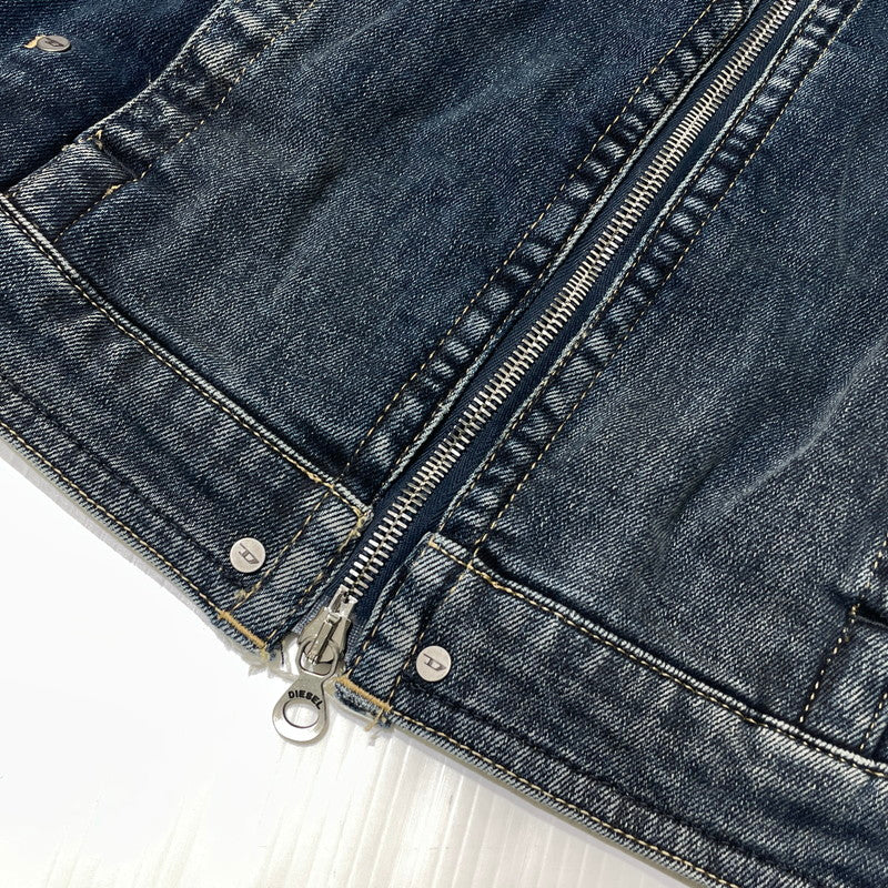 【中古品】【レディース】 DIESEL ディーゼル REHAB DE-PROOF-RE DENIM VEST A16863 09J06 リハブ デニム ベスト トップス 170-260925-yo-11-teih サイズ：S カラー：インディゴ 万代Net店