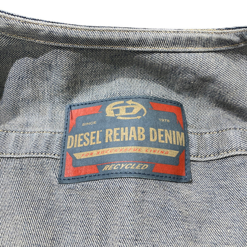 【中古品】【レディース】 DIESEL ディーゼル REHAB DE-PROOF-RE DENIM VEST A16863 09J06 リハブ デニム ベスト トップス 170-260925-yo-11-teih サイズ：S カラー：インディゴ 万代Net店