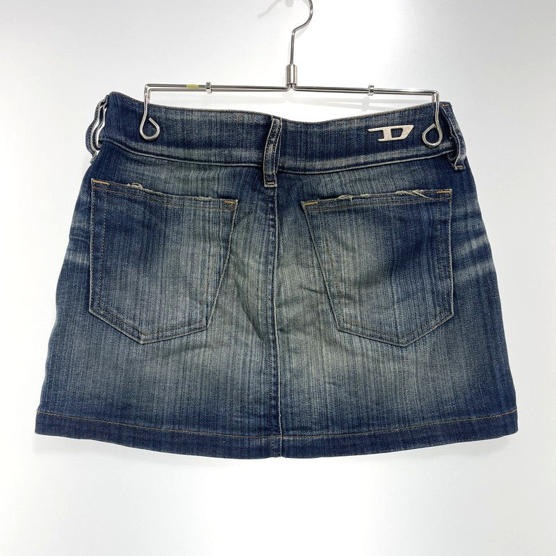 【中古品】【レディース】 DIESEL ディーゼル DE-HUSH-MINI DENIM SKIRTS A13730 09J46 ハッシュ ミニ デニムスカート ボトムス 171-260925-yo-12-teih サイズ：W25 カラー：インディゴ 万代Net店