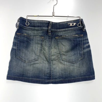 【中古品】【レディース】 DIESEL ディーゼル DE-HUSH-MINI DENIM SKIRTS A13730 09J46 ハッシュ ミニ デニムスカート ボトムス 171-260925-yo-12-teih サイズ：W25 カラー：インディゴ 万代Net店