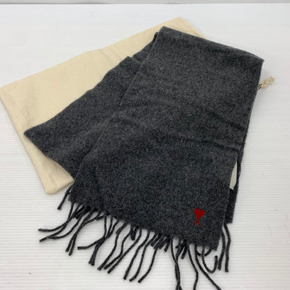 【中古品】【メンズ】 Ami Paris アミパリス WOOL MUFFLER BFUSF405.334 ウールマフラー アクセサリー スカーフ 187-260926-ko-08-teih カラー：ブラック系/グレー系 万代Net店