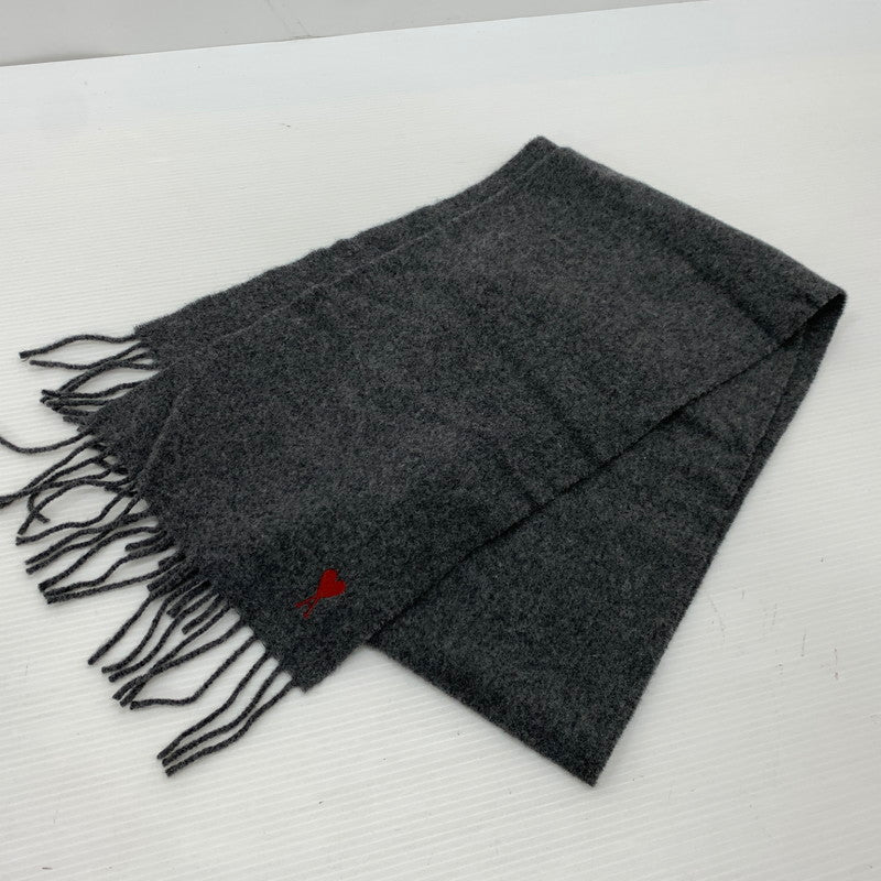 【中古品】【メンズ】 Ami Paris アミパリス WOOL MUFFLER BFUSF405.334 ウールマフラー アクセサリー スカーフ 187-260926-ko-08-teih カラー：ブラック系/グレー系 万代Net店