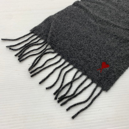 【中古品】【メンズ】 Ami Paris アミパリス WOOL MUFFLER BFUSF405.334 ウールマフラー アクセサリー スカーフ 187-260926-ko-08-teih カラー：ブラック系/グレー系 万代Net店