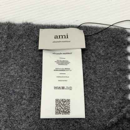 【中古品】【メンズ】 Ami Paris アミパリス WOOL MUFFLER BFUSF405.334 ウールマフラー アクセサリー スカーフ 187-260926-ko-08-teih カラー：ブラック系/グレー系 万代Net店