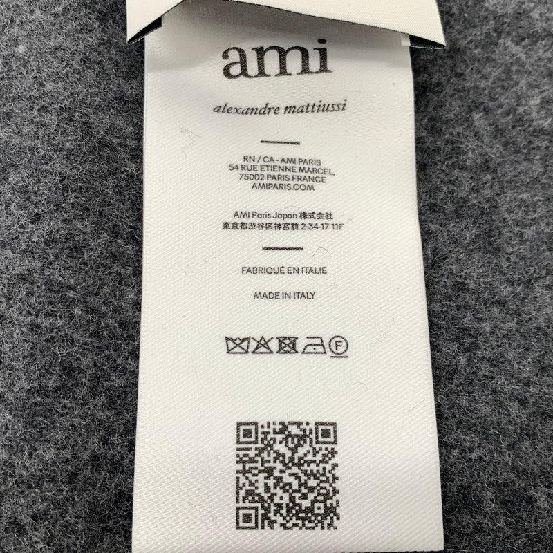【中古品】【メンズ】 Ami Paris アミパリス WOOL MUFFLER BFUSF405.334 ウールマフラー アクセサリー スカーフ 187-260926-ko-08-teih カラー：ブラック系/グレー系 万代Net店