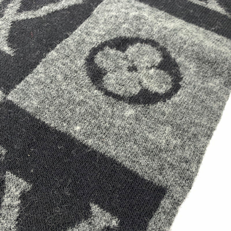 【中古品】【メンズ】 LOUIS VUITTON ルイ・ヴィトン MALLETIER A PARIS MONOGRAM SCARF マルティエ ア パリ モノグラム マフラー アクセサリー スカーフ 179-260926-ko-07-teih カラー：ブラック系 万代Net店