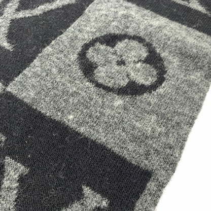 【中古品】【メンズ】 LOUIS VUITTON ルイ・ヴィトン MALLETIER A PARIS MONOGRAM SCARF マルティエ ア パリ モノグラム マフラー アクセサリー スカーフ 179-260926-ko-07-teih カラー：ブラック系 万代Net店