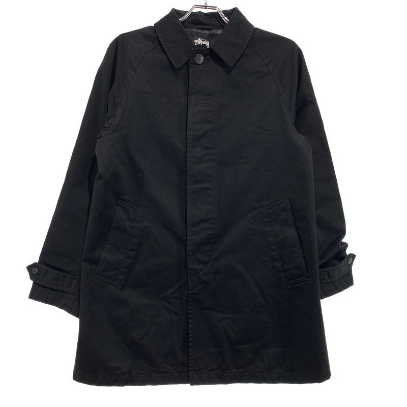 【中古品】【メンズ】 STUSSY ステューシー BALMACAAN COAT ステンカラーコート アウター ジャケット 142-260927-ko-10-teih サイズ：M カラー：ブラック 万代Net店